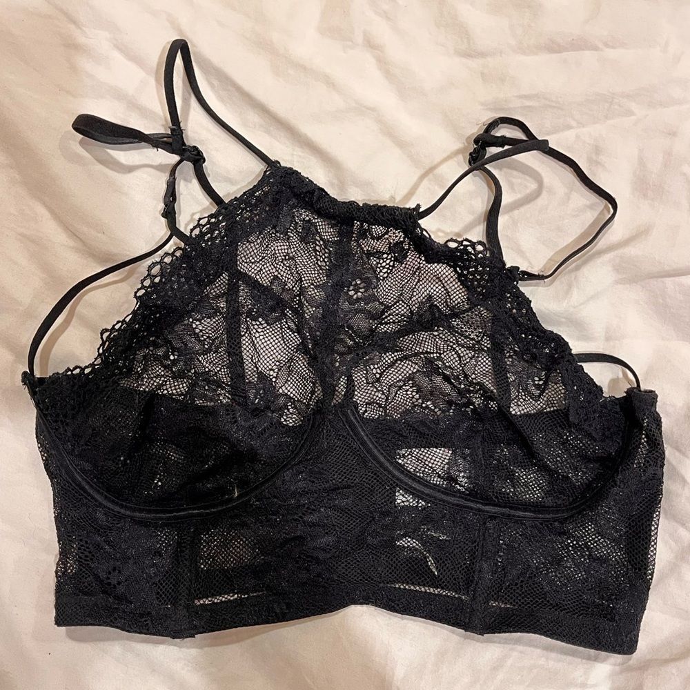Tobi Black Lace Bustier Bra